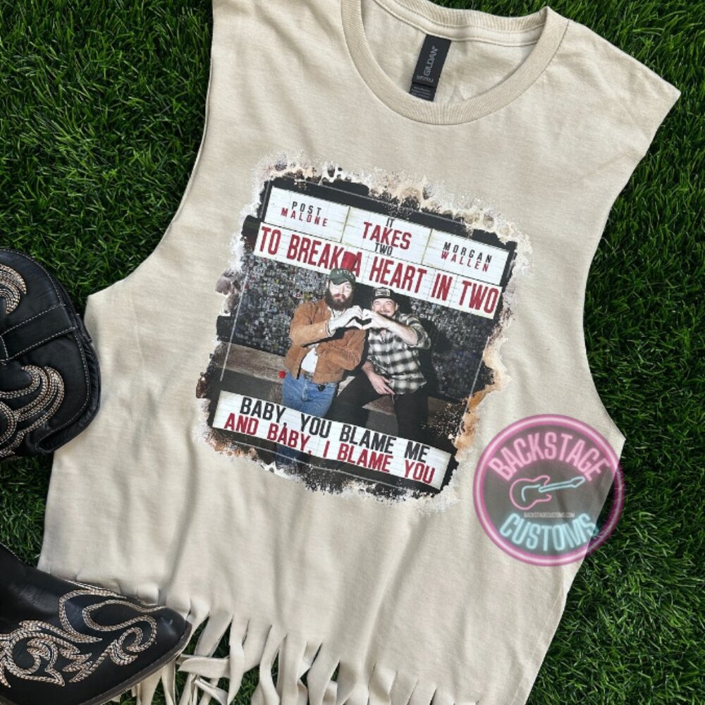 Cream Graphic Tank Top